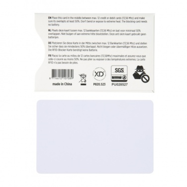 Logo trade corporate gifts picture of: Anti-skimming RFID shield card with active jamming chip